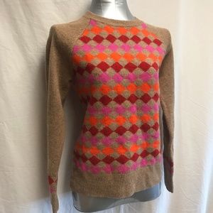 J. Crew Knit Argyle Sweater - Size S